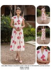 DR0020 Cotton White Floral Printed Ladies One Piece Western Dress Exporters In India